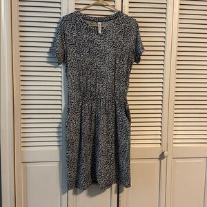 Tickled Teal Blue and Black Leopard Print dress